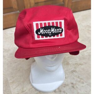 Vintage Winter Moor Man's Red Inner Plaid Earflap Farm Trucker‎ Hat Size 7 1/4